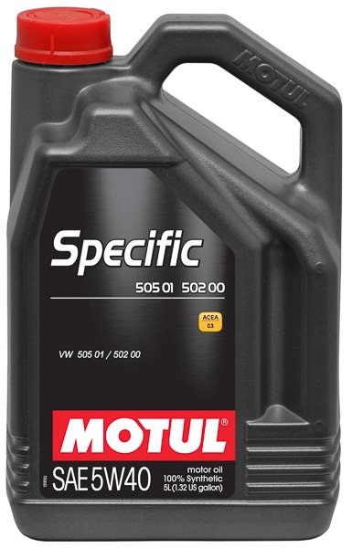 Sintētiska motoreļļa MOTUL Specific 502.00-505.01 5W-40, 5l