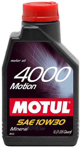 Motoreļļa minerāleļļa MOTUL 4000 MOTION 10W-30, 1l