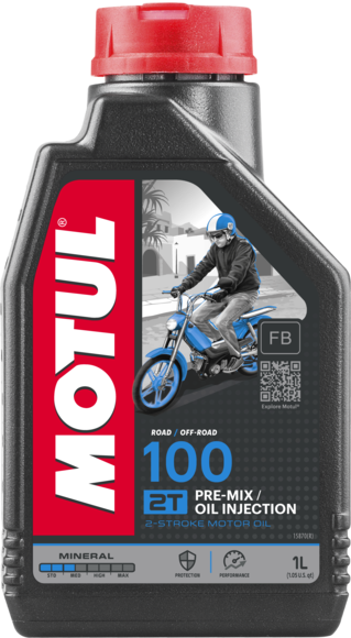 Motoreļļa minerāleļļa MOTUL 100 2T, 1l