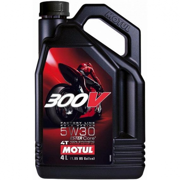 Sintētiska motoreļļa MOTUL 300V FACTORY LINE ROAD RACING 5W30, 4l