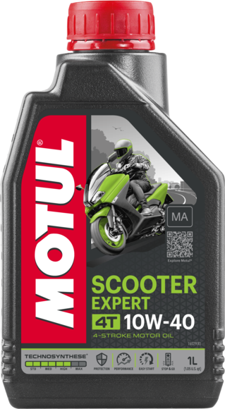 Sintētiska pusmotoreļļa MOTUL SCOOTER EXPERT 4T 10W-40 MA, 1l