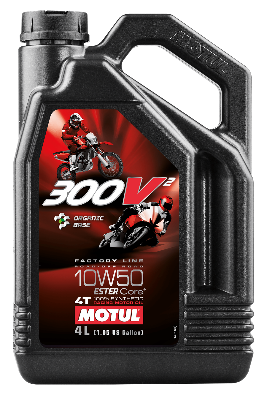 Motoreļļa sintētiska MOTUL 300V2 4T Factory Line 10W-50, 4l