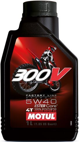 Sintētiska motoreļļa MOTUL 300V 4T Factory Line OFF ROAD 5W-40, 1l
