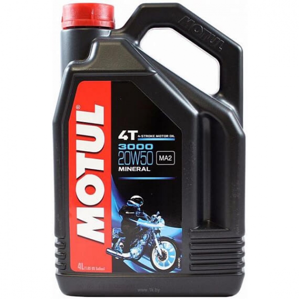 Motoreļļa minerāleļļa MOTUL 3000 4T 20W-50, 4l