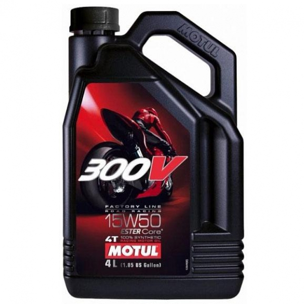 Sintētiska motoreļļa MOTUL 300V 4T FACTORY LINE 15W-50, 4l