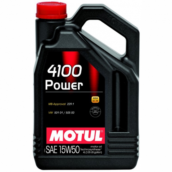 Sintētiska pusmotoreļļa MOTUL 4100 POWER 15W-50, 4l