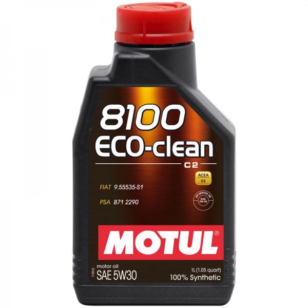 Sintētiska motoreļļa MOTUL 8100 ECO-CLEAN 5W-30 (C2), 1l