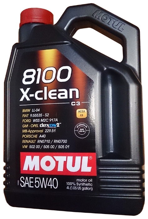 Sintētiska motoreļļa MOTUL 8100 X-CLEAN 5W-40, 4l