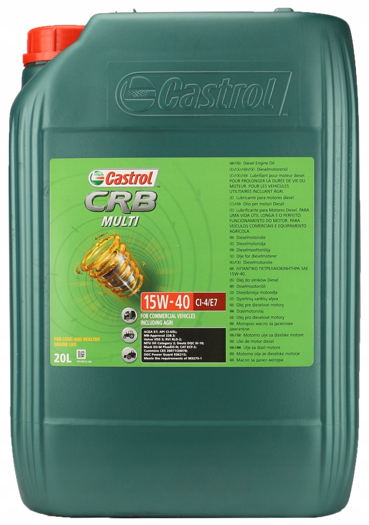 Motoreļļa  Pussintētiskā Castrol CRB Multi 15W-40 CI-4, 20 l