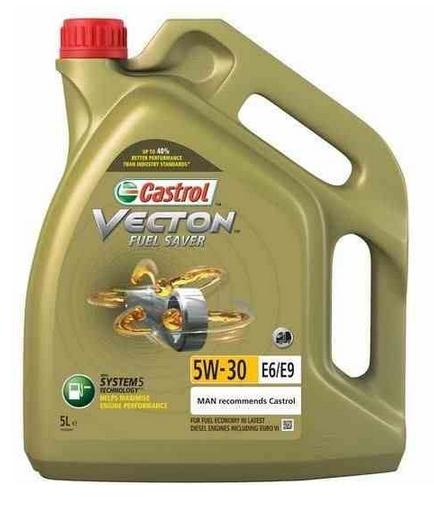 Motoreļļa CASTROL VECTON FUEL SAVER 5W-30 E6/E9, 5 l