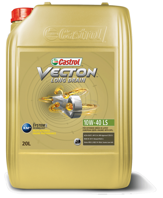 Motoreļļa CASTROL VECTON LONG DRAIN 10W-40 E6/E9, 20 l