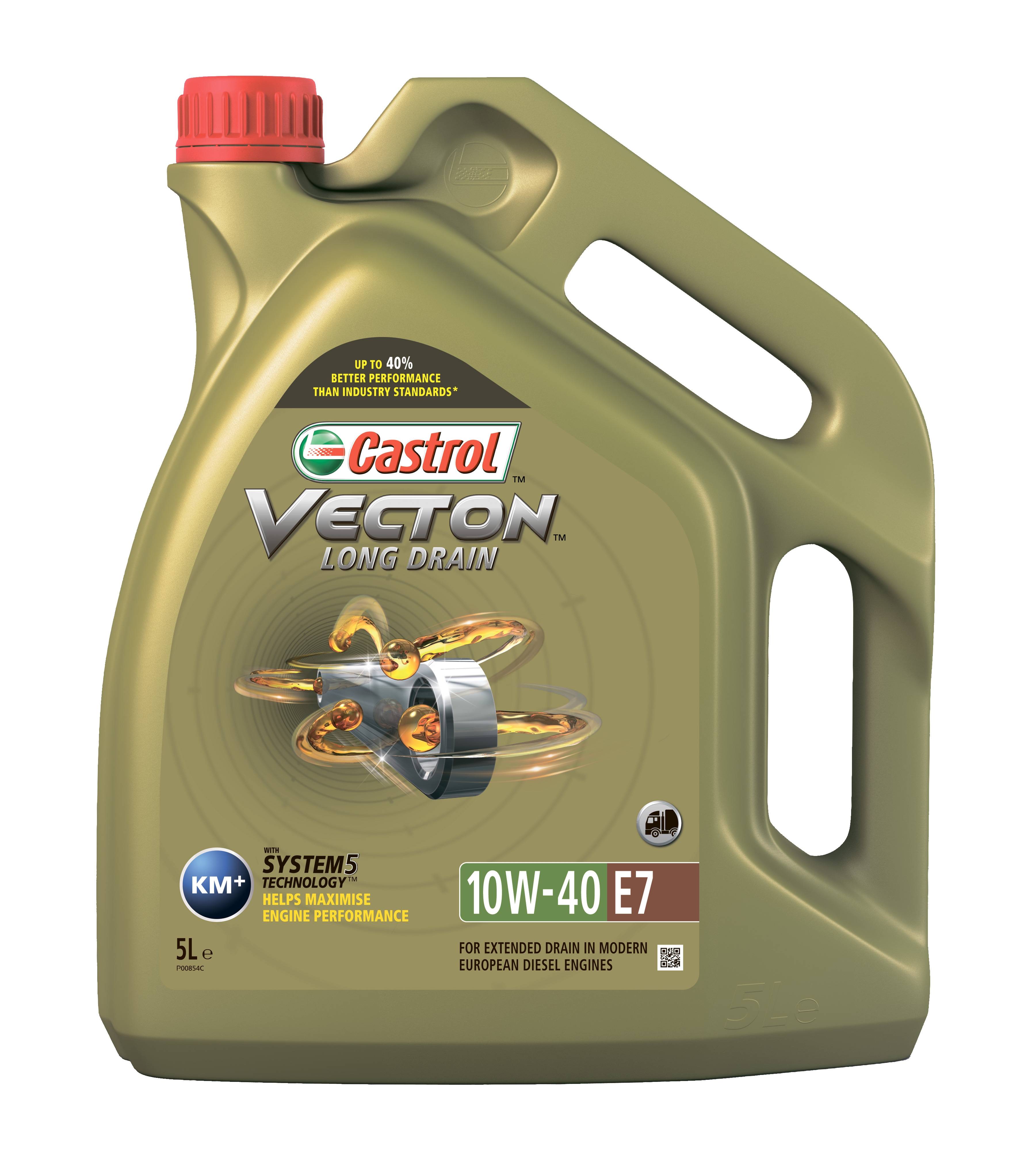 Motoreļļa CASTROL VECTON LONG DRAIN 10W-40 E7, 5 l