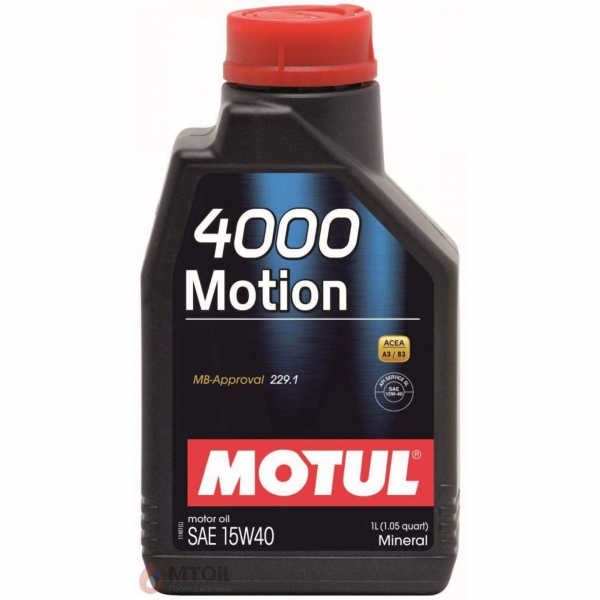 Motoreļļa minerāleļļa MOTUL 4000 MOTION 15W-40, 1l