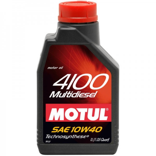 Sintētiska pusmotoreļļa MOTUL 4100 MULTIDIESEL 10W-40, 1l