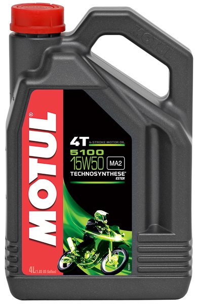 Sintētiska pusmotoreļļa MOTUL 5100 4T 15W-50, 4l