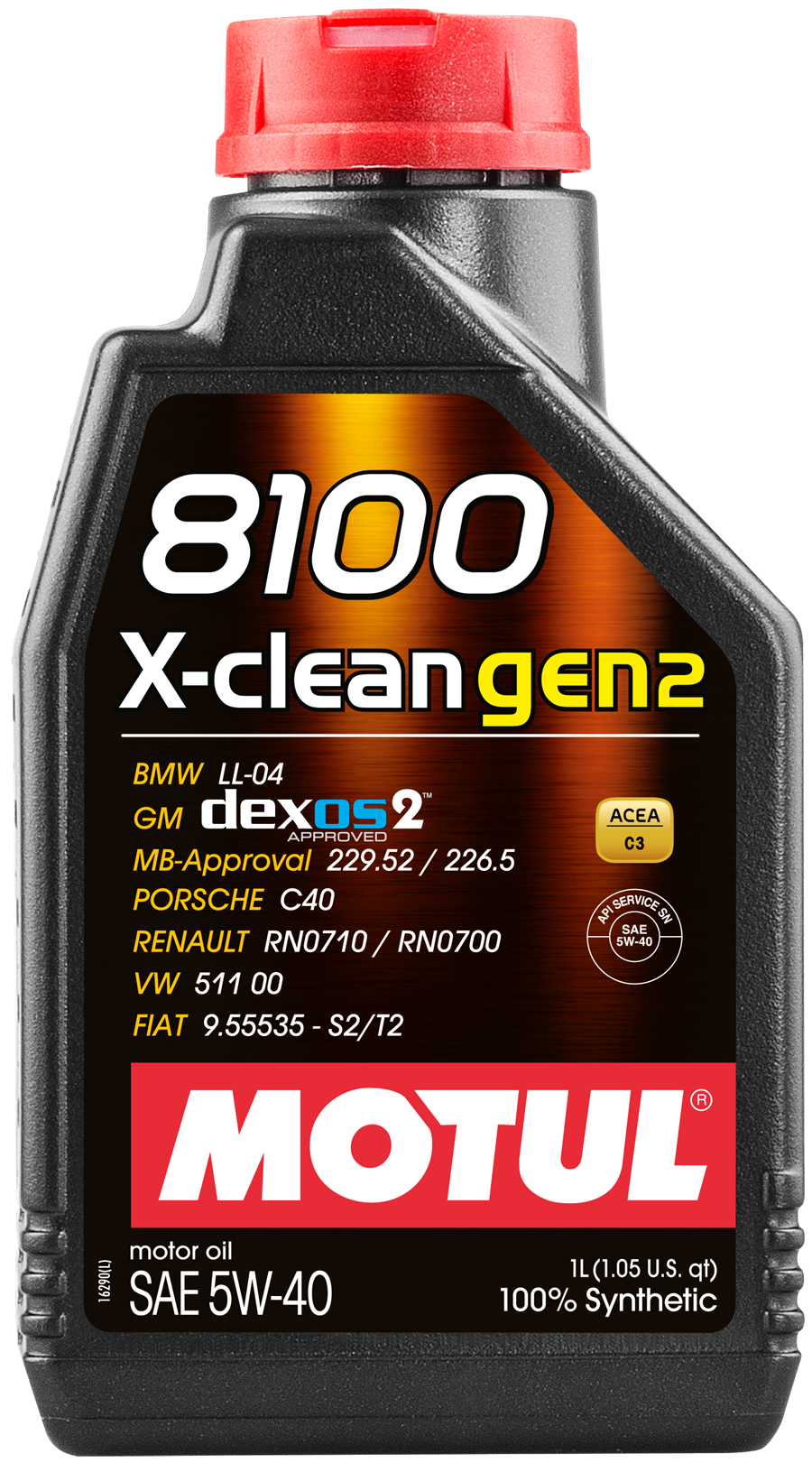 Sintētiska motoreļļa MOTUL 8100 X-clean 5W-40 Gen2, 1l