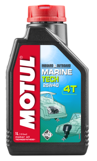 Sintētiska pusmotoreļļa MOTUL MARINE TECH 4T 25W40, 1l