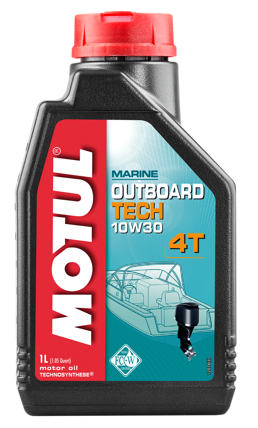 Sintētiska pusmotoreļļa MOTUL Outboard Tech 4T 10W-30, 1l