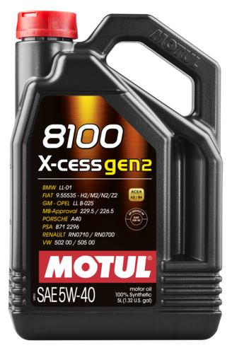 Sintētiska motoreļļa MOTUL 8100 X-CESS GEN2 5W-40, 5l