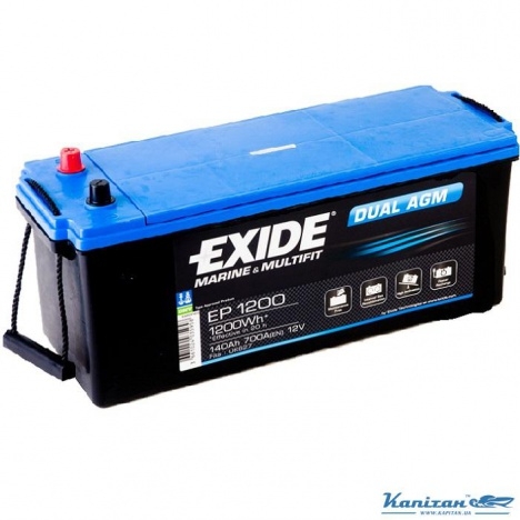 Uzlādējama baterija \ "Dual AGM \", 12V 140A / h