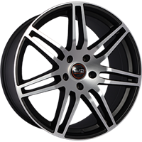 Lietie diski \ "A25 9x20, 5x130, ET60, D71.6, matēti melni pulēti (MBF) \"