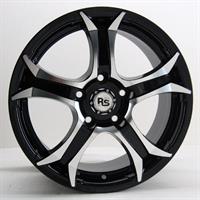 Lietie riteņu diski \ "701 6.5x15, 4x114,3, ET40, D67.1, melni lakoti ar pulētu priekšējo virsmu (MB) \"